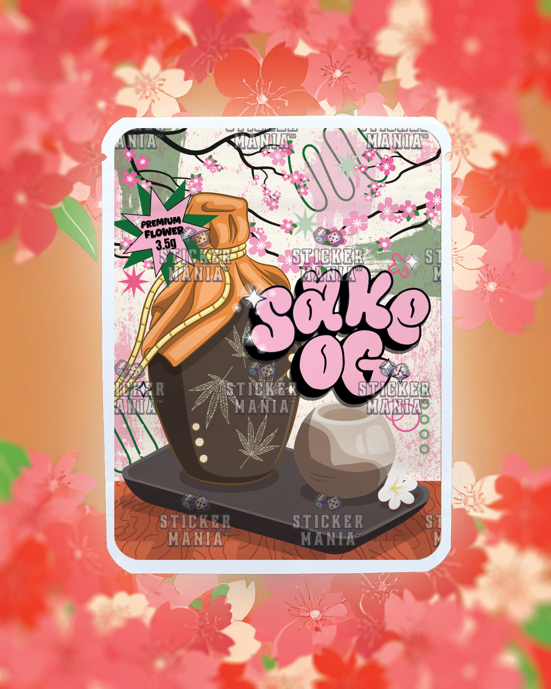 Sake OG | Pre-Made Sticker Bag | 3.5g