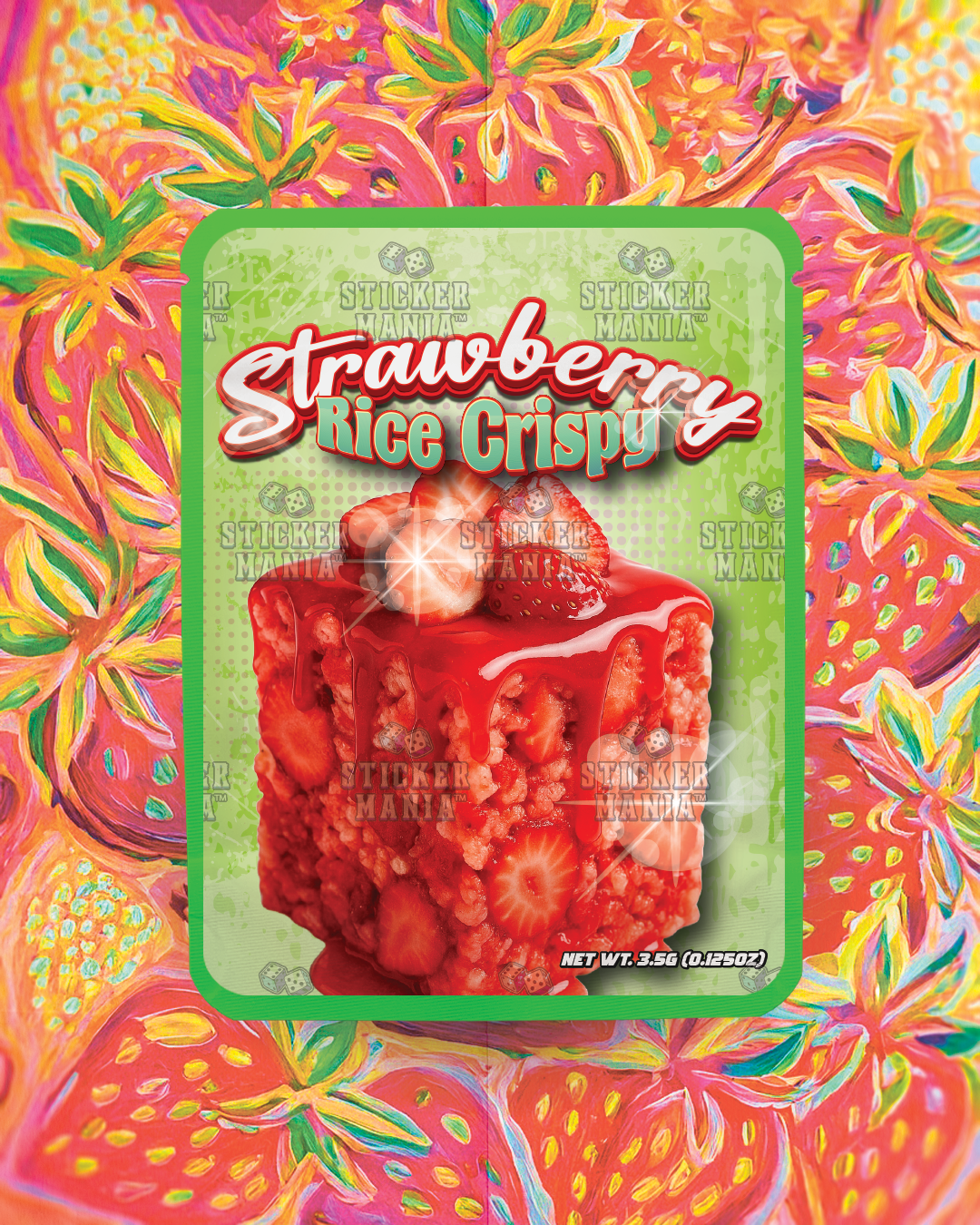 Strawberry Rice Crispy | Pre-Made Sticker Bag | 3.5g