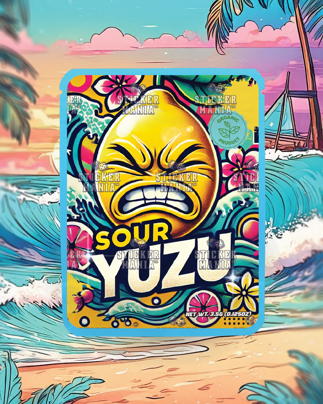 Sour Yuzu | Pre-Made Sticker Bag | 3.5g