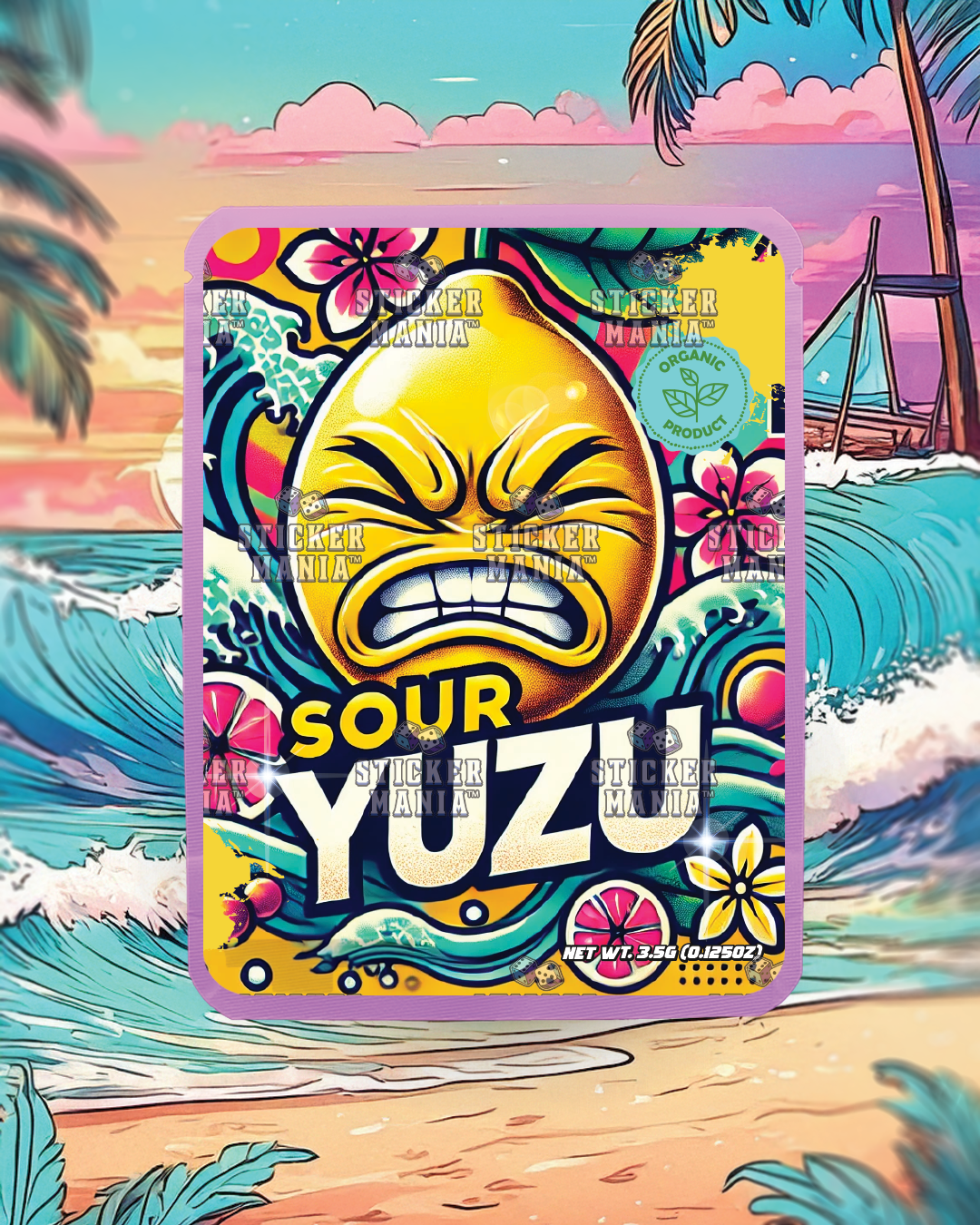 Sour Yuzu | Pre-Made Sticker Bag | 3.5g