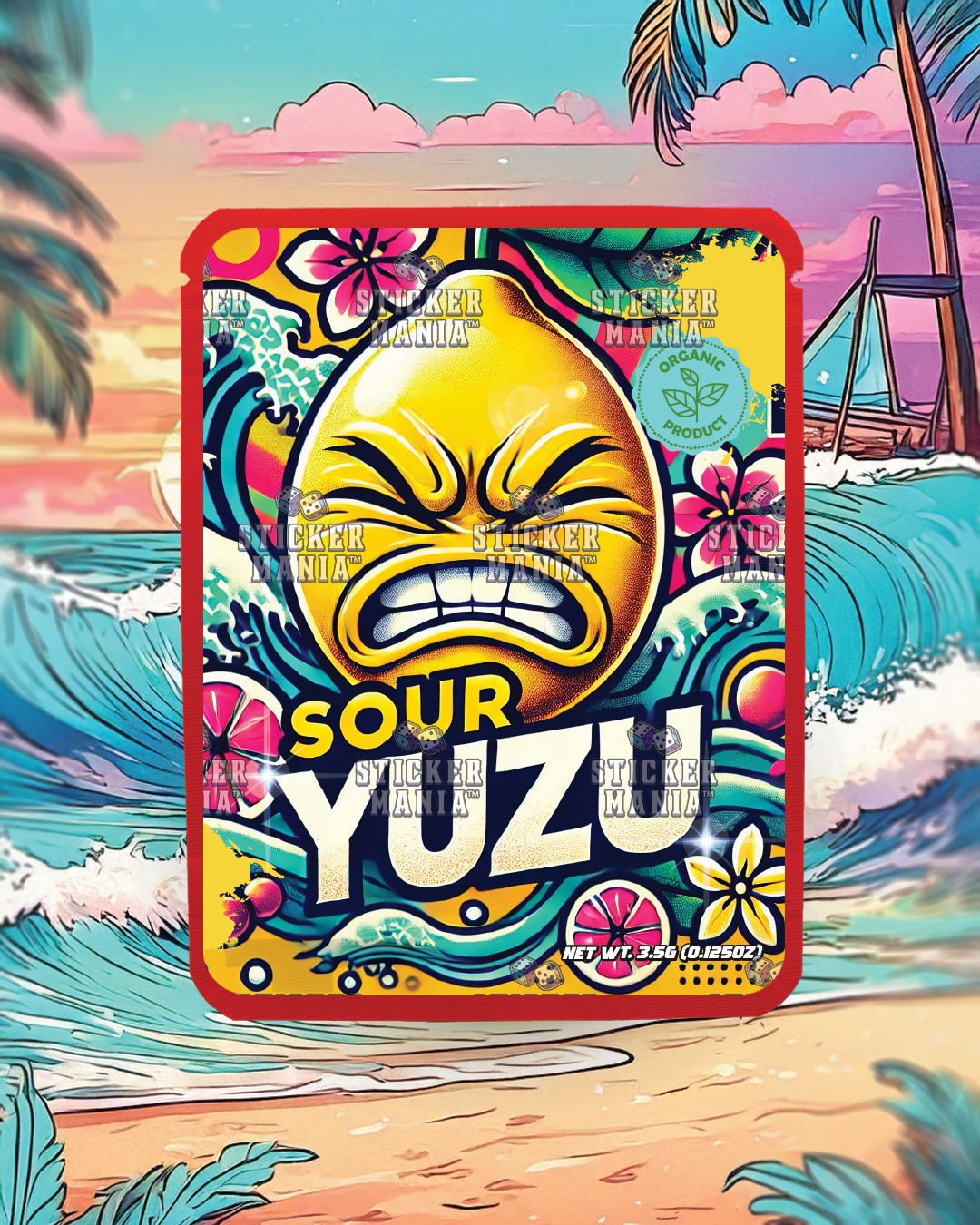 Sour Yuzu | Pre-Made Sticker Bag | 3.5g