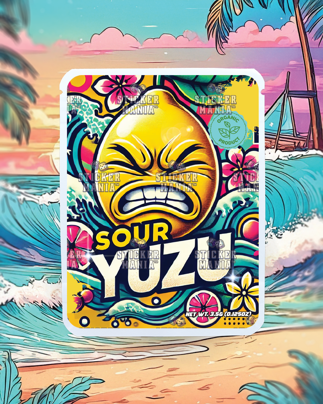 Sour Yuzu | Pre-Made Sticker Bag | 3.5g