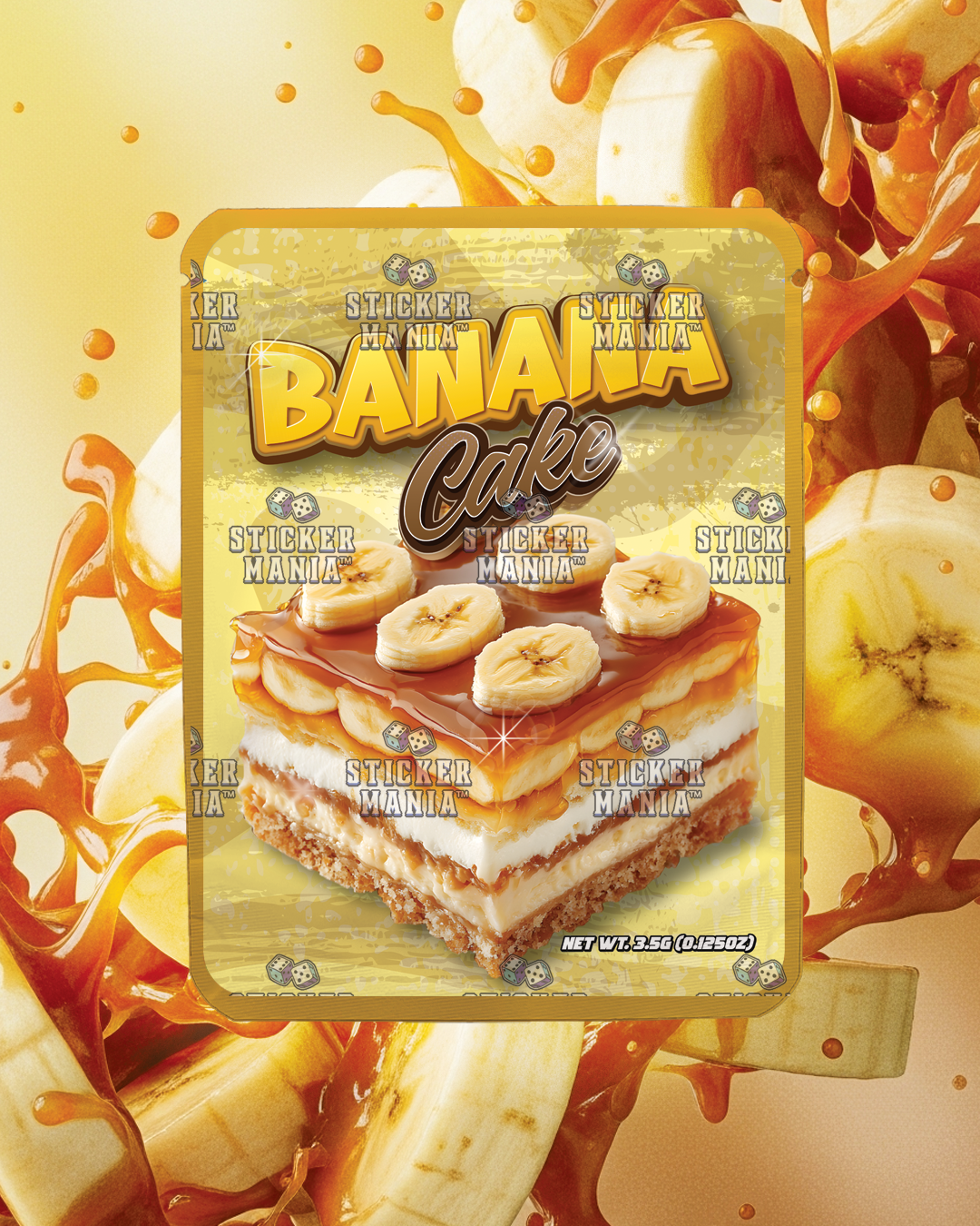 Banana Cake | Pre-Made Sticker Bag | 3.5g
