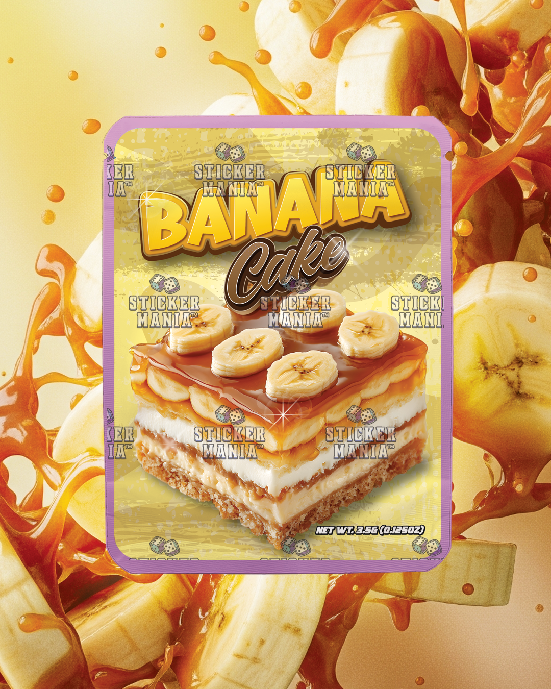 Banana Cake | Pre-Made Sticker Bag | 3.5g