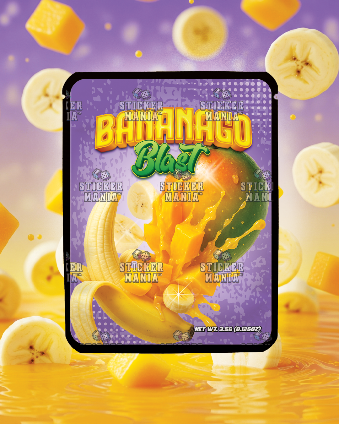 Bananago Blast | Pre-Made Sticker Bag | 3.5g