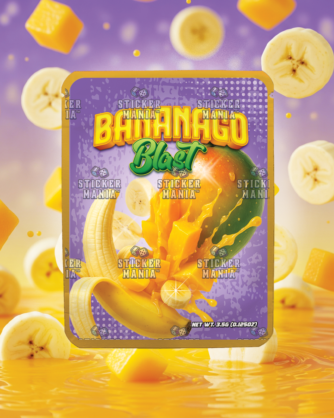 Bananago Blast | Pre-Made Sticker Bag | 3.5g