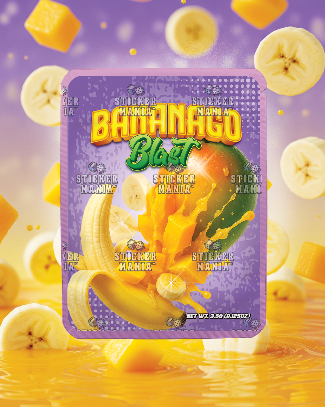 Bananago Blast | Pre-Made Sticker Bag | 3.5g