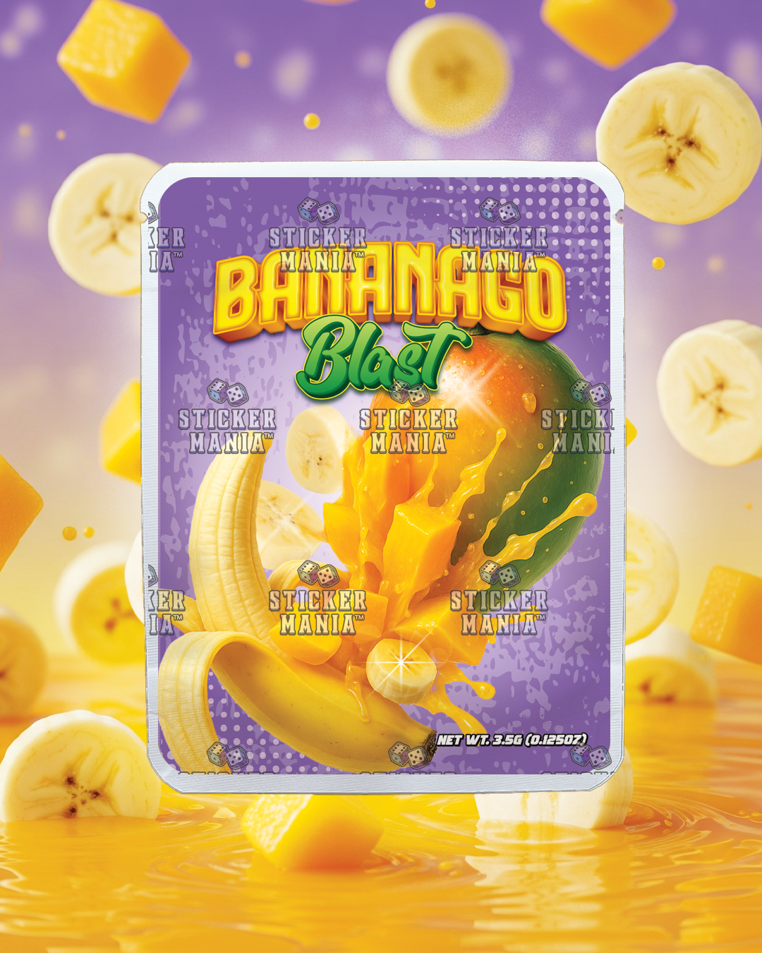 Bananago Blast | Pre-Made Sticker Bag | 3.5g