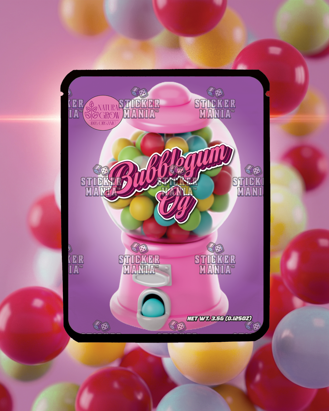 Bubblegum | Pre-Made Sticker Bag | 3.5g