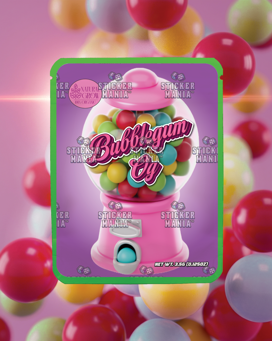 Bubblegum | Pre-Made Sticker Bag | 3.5g