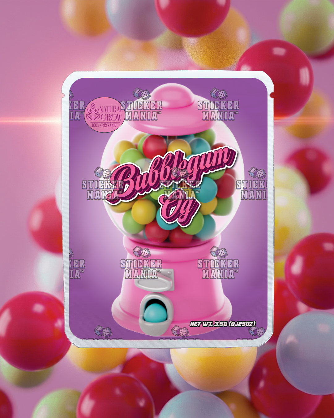 Bubblegum | Pre-Made Sticker Bag | 3.5g