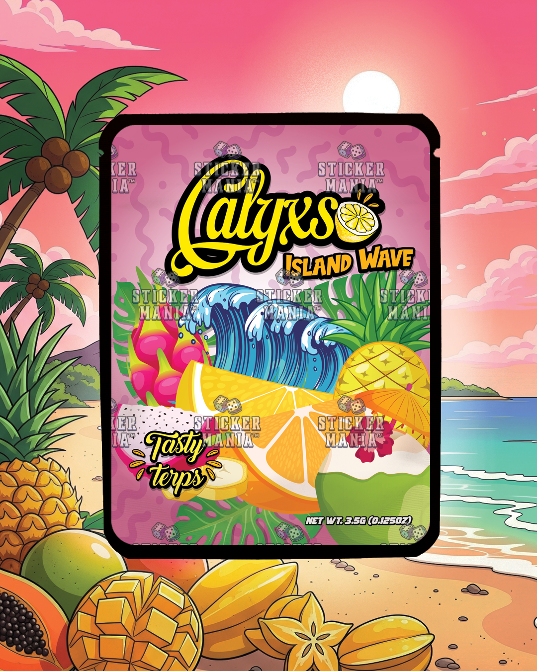 Calyxs Island Wave | Pre-Made Sticker Bag | 3.5g