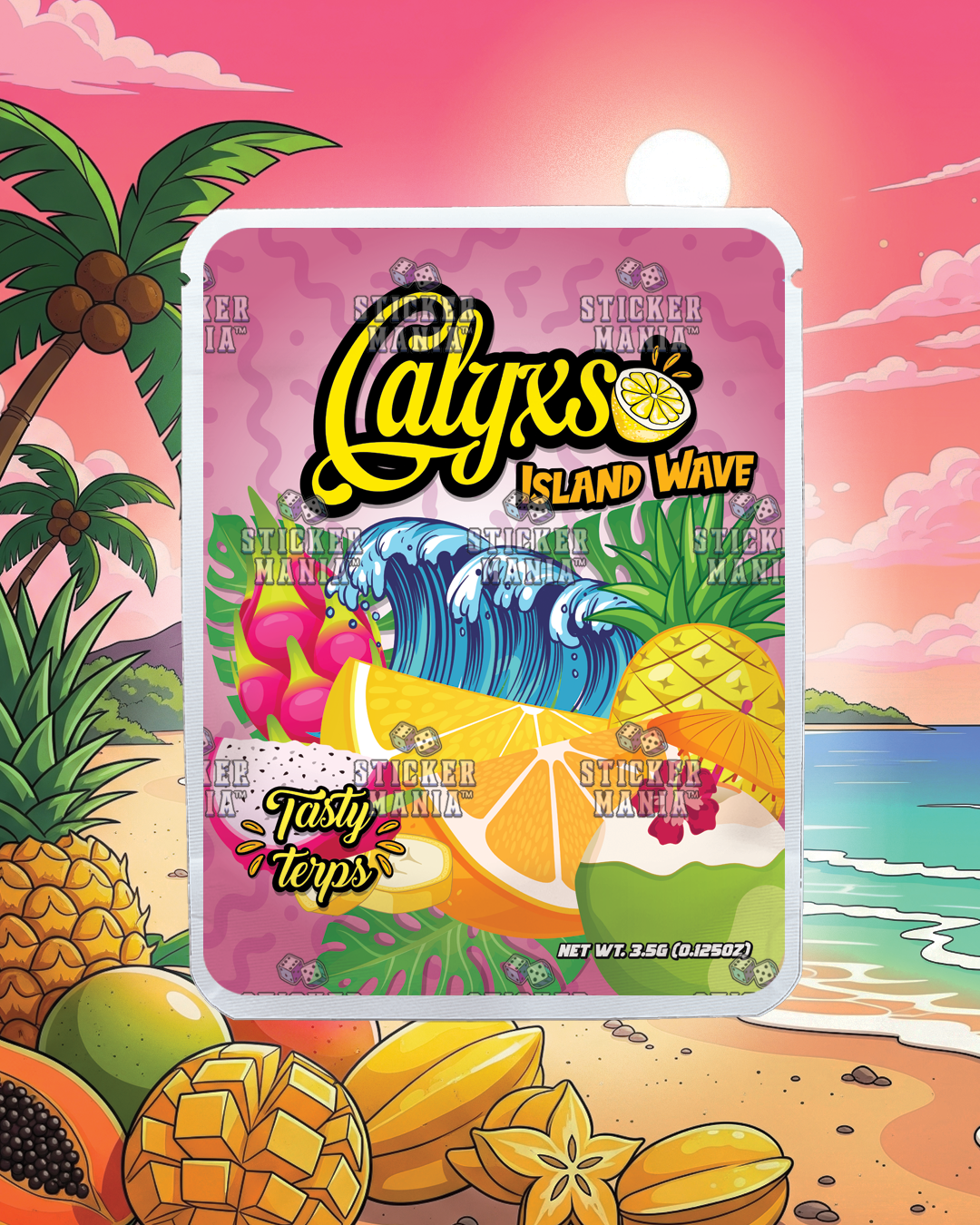 Calyxs Island Wave | Pre-Made Sticker Bag | 3.5g