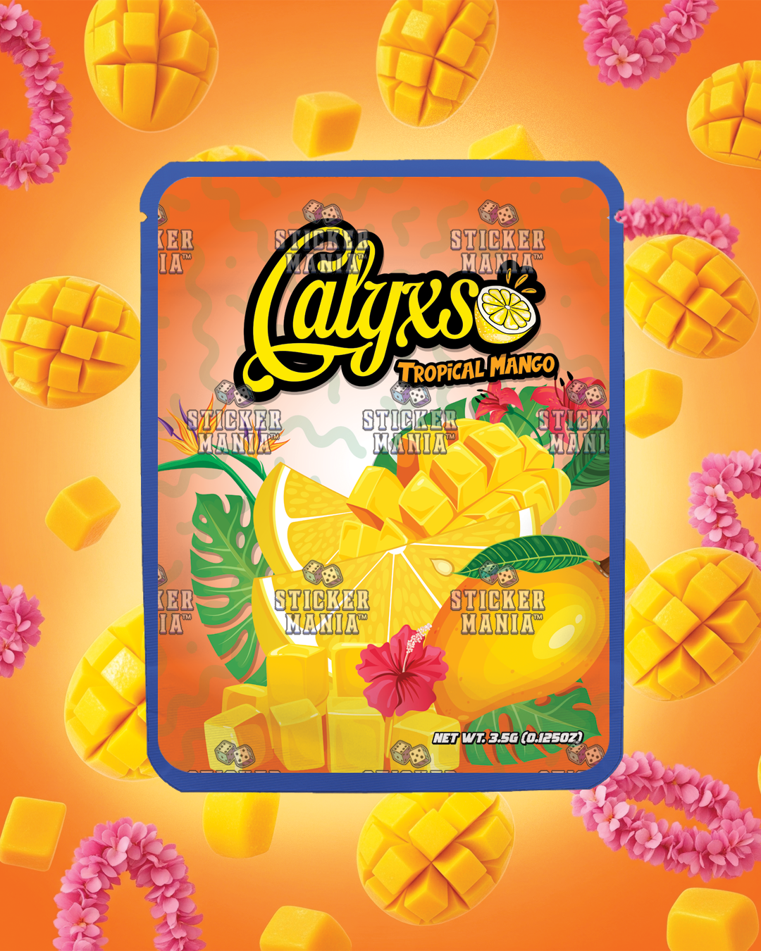 Calyxs Tropical Mango | Pre-Made Sticker Bag | 3.5g