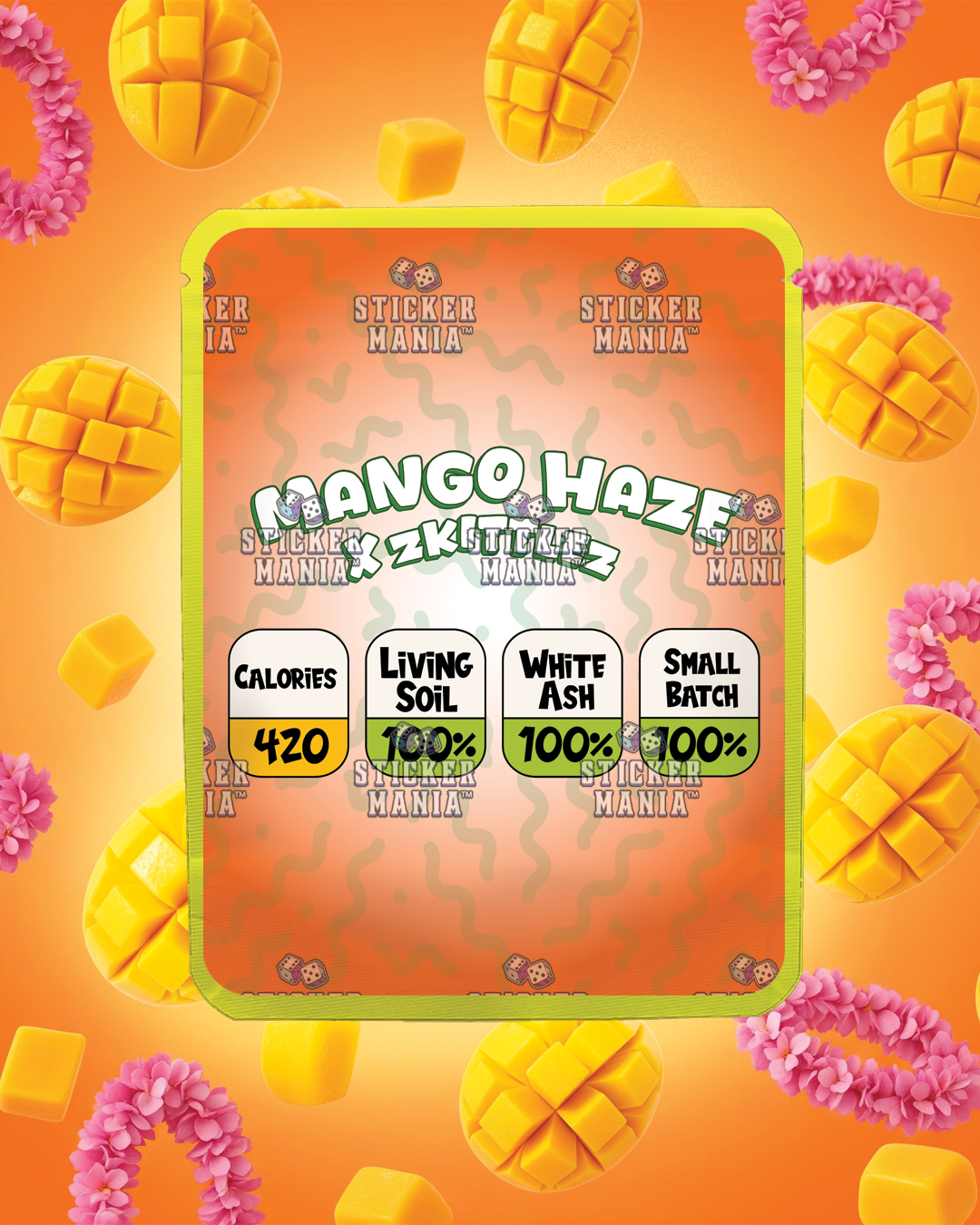 Calyxs Tropical Mango | Pre-Made Sticker Bag | 3.5g