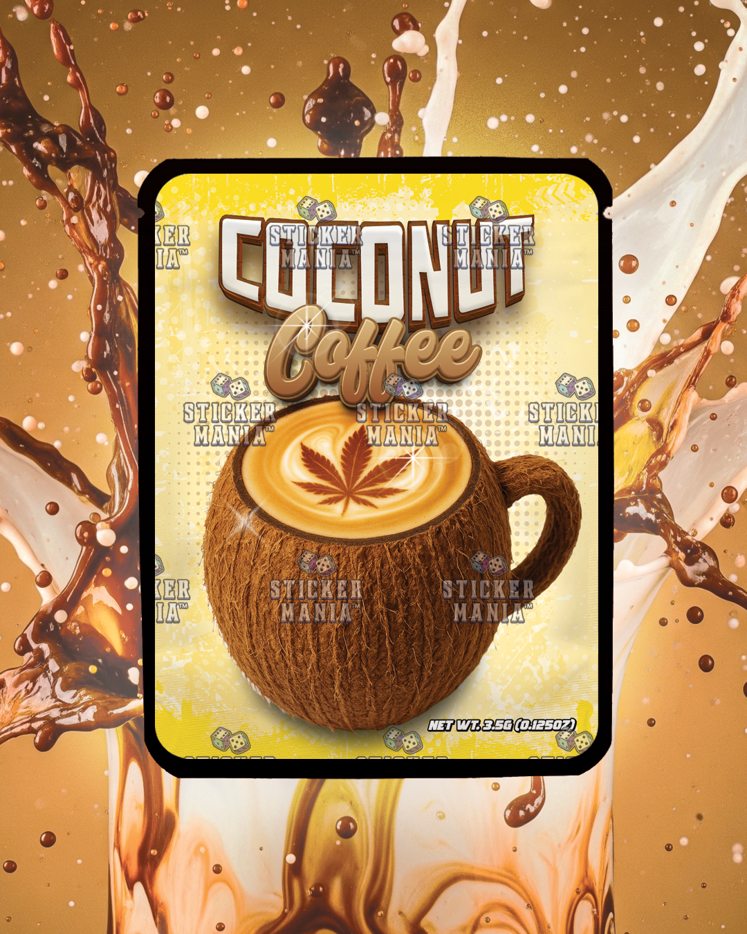 Coconut Coffee | Pre-Made Sticker Bag | 3.5g