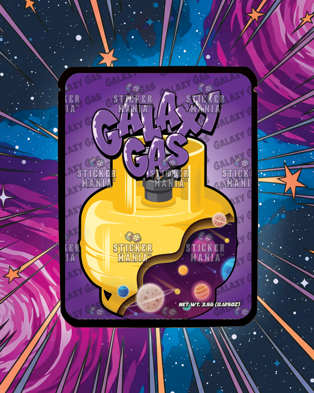 Galaxy Gas | Pre-Made Sticker Bag | 3.5g