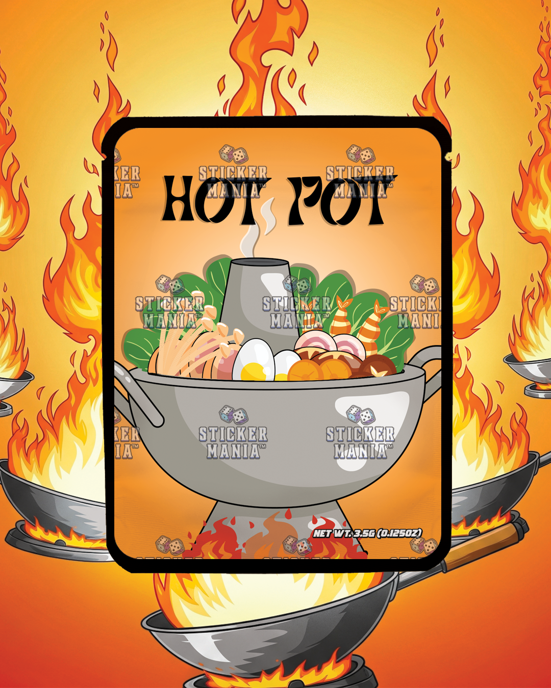 Hot Pot | Pre-Made Sticker Bag | 3.5g