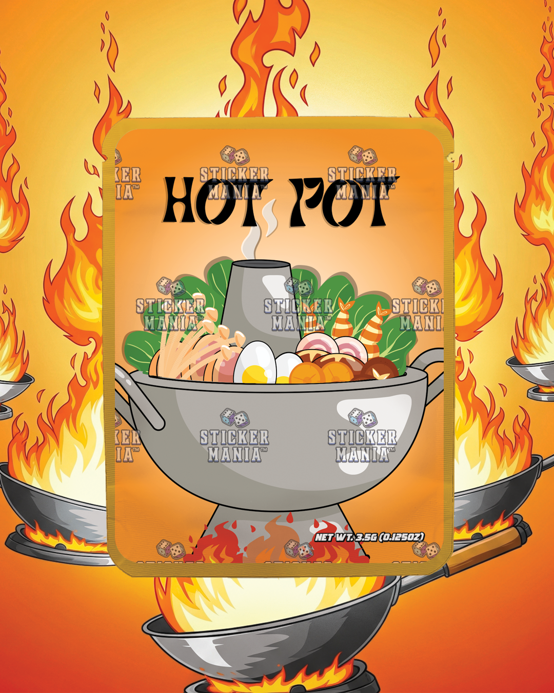 Hot Pot | Pre-Made Sticker Bag | 3.5g