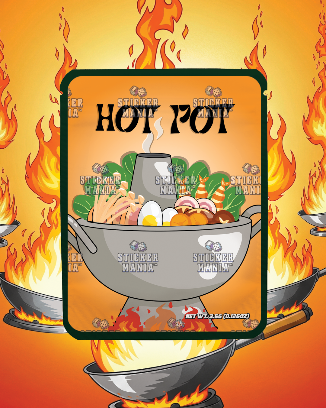 Hot Pot | Pre-Made Sticker Bag | 3.5g
