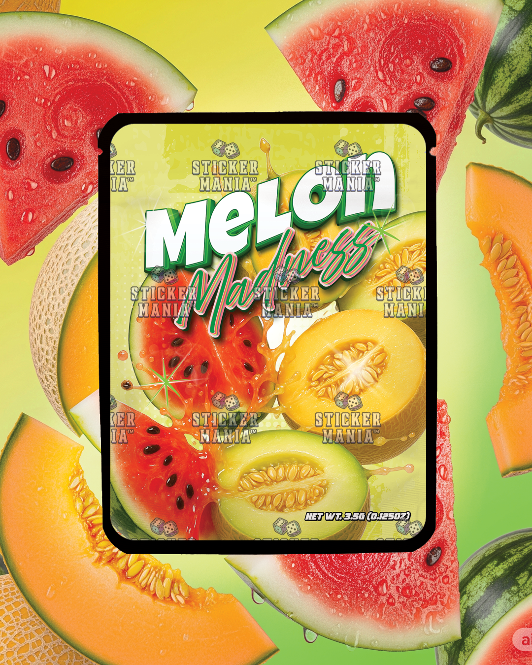 Melon Madness | Pre-Made Sticker Bag | 3.5g