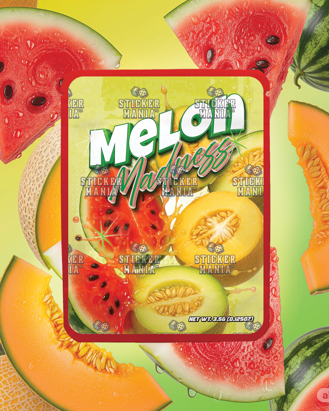 Melon Madness | Pre-Made Sticker Bag | 3.5g