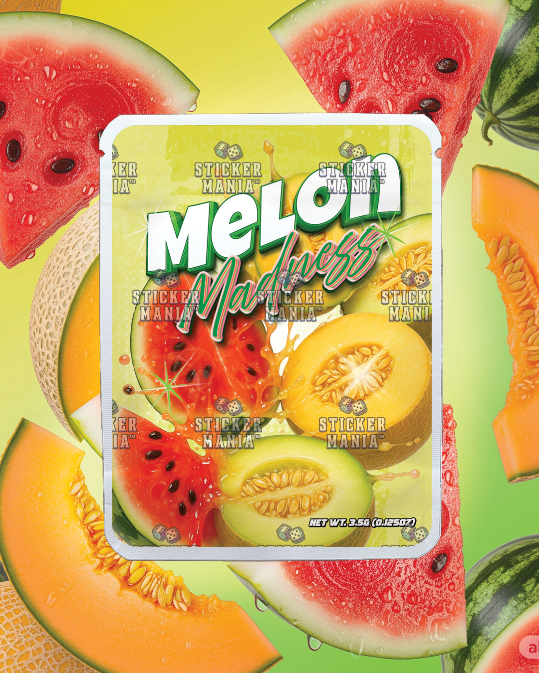 Melon Madness | Pre-Made Sticker Bag | 3.5g