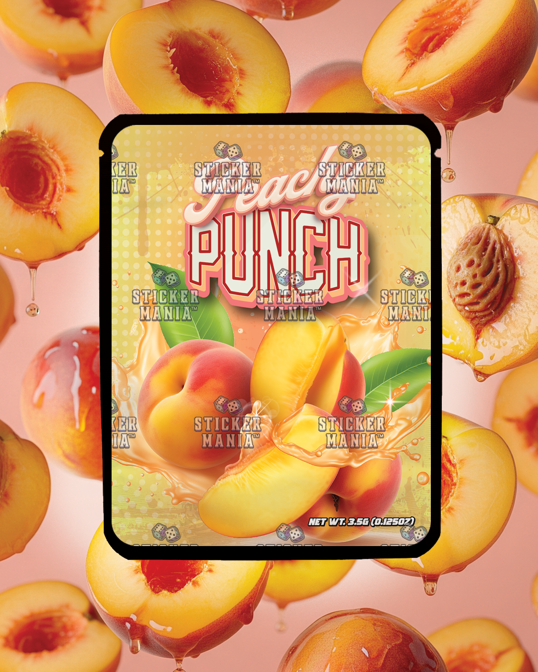 Peachy Punch | Pre-Made Sticker Bag | 3.5g