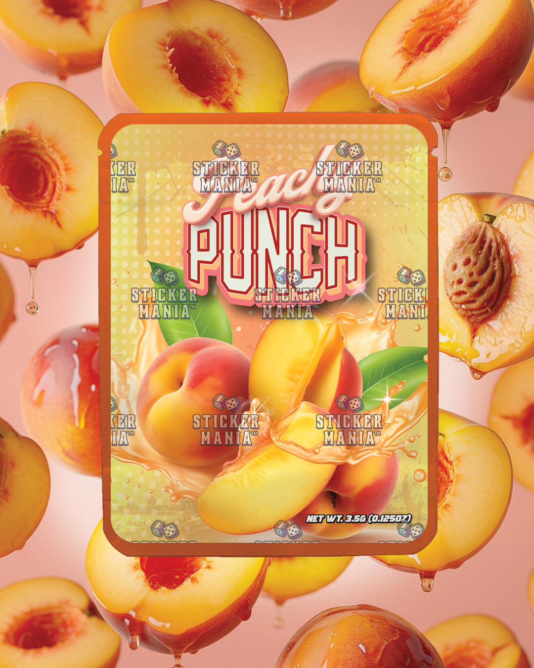 Peachy Punch | Pre-Made Sticker Bag | 3.5g