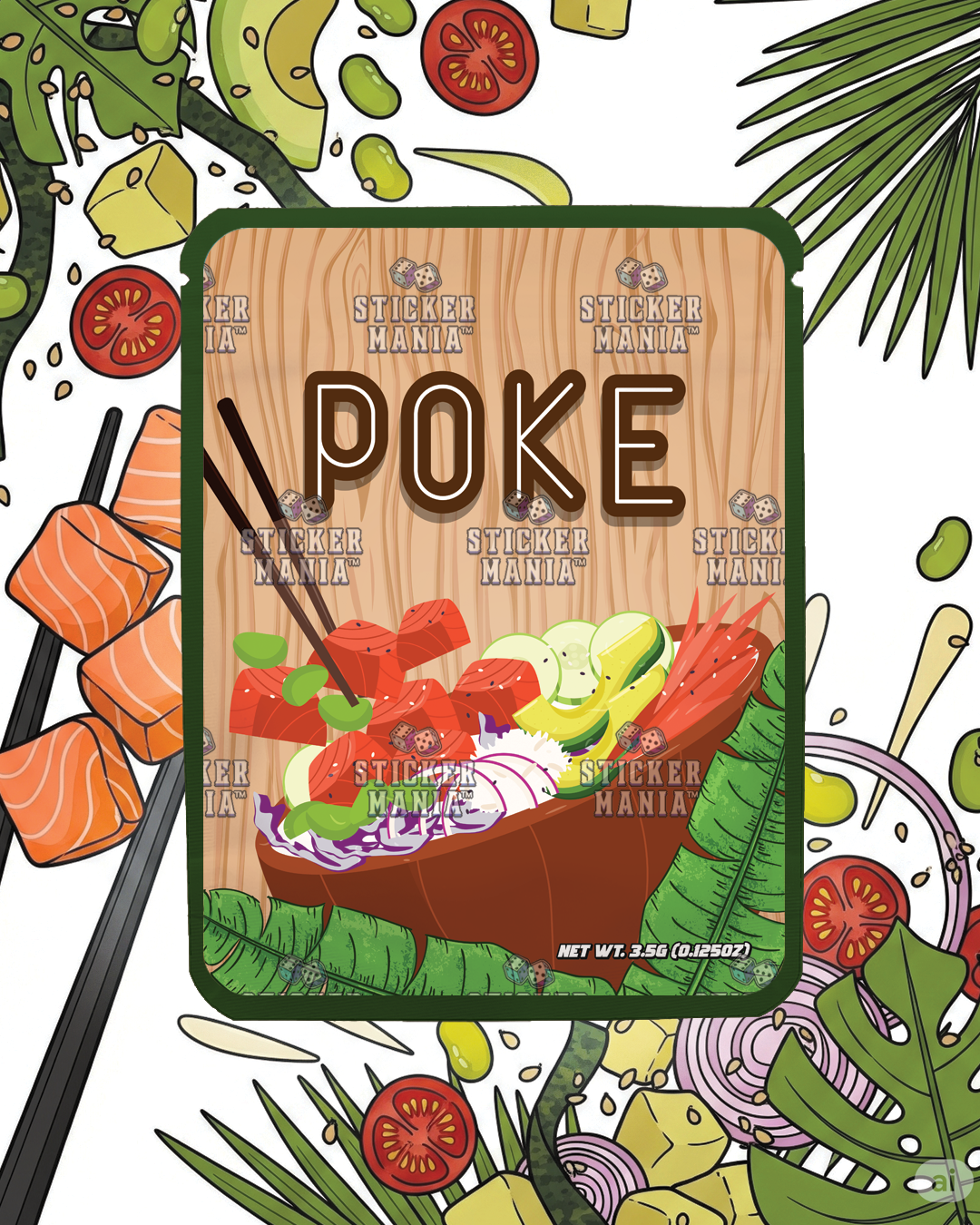 Poke | Pre-Made Sticker Bag | 3.5g