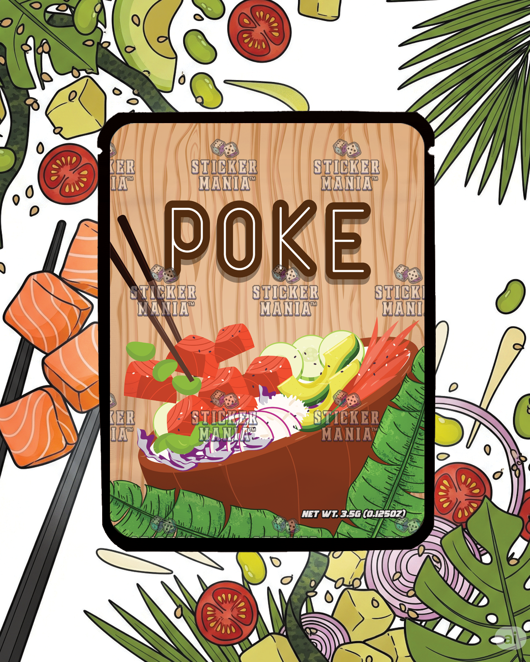 Poke | Pre-Made Sticker Bag | 3.5g