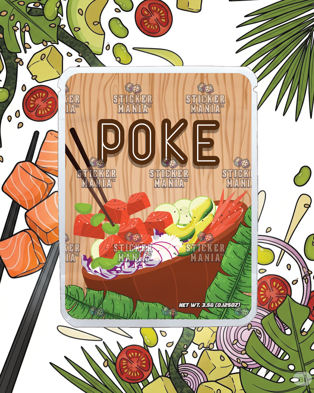 Poke | Pre-Made Sticker Bag | 3.5g