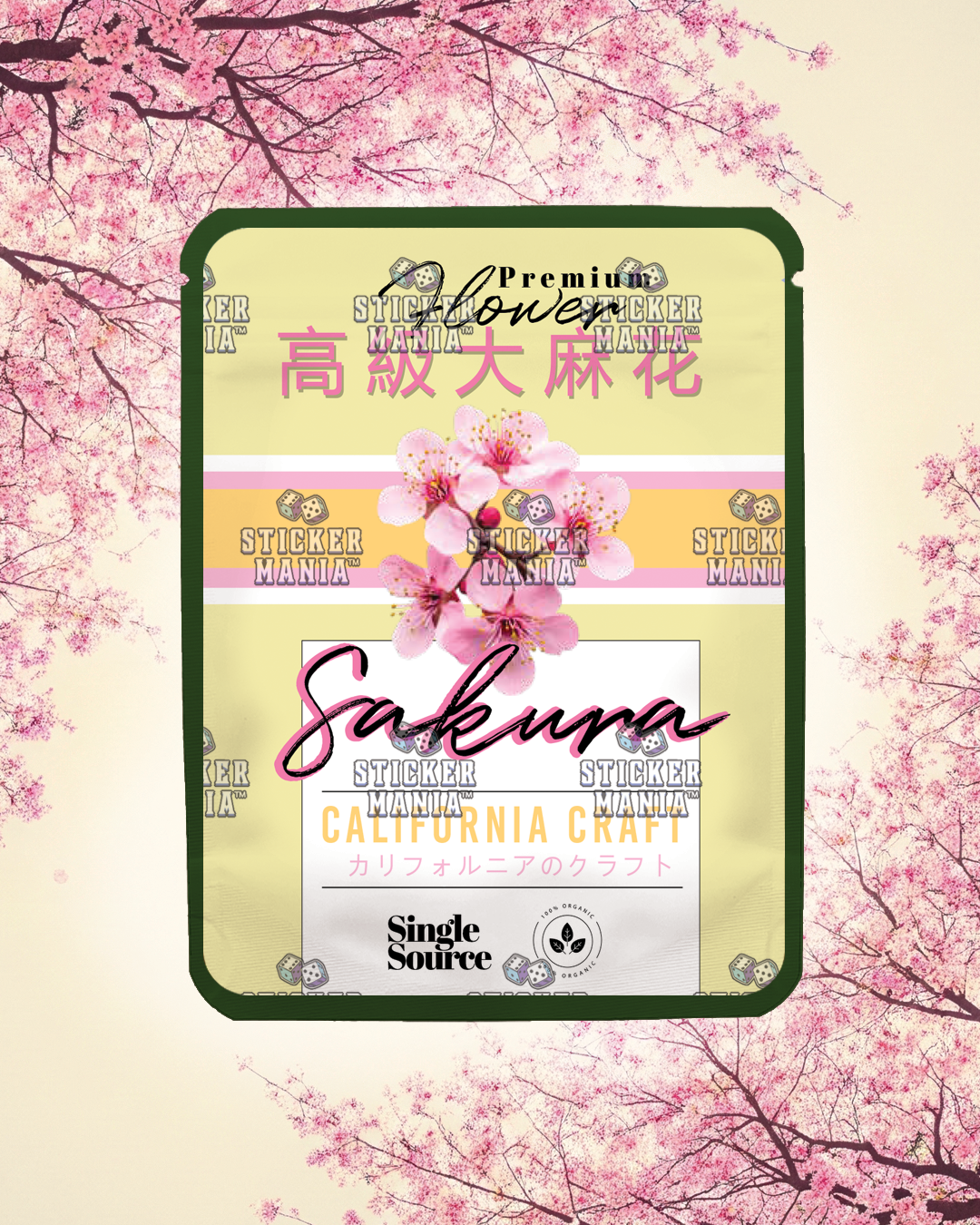 Sakura | Pre-Made Sticker Bag | 3.5g