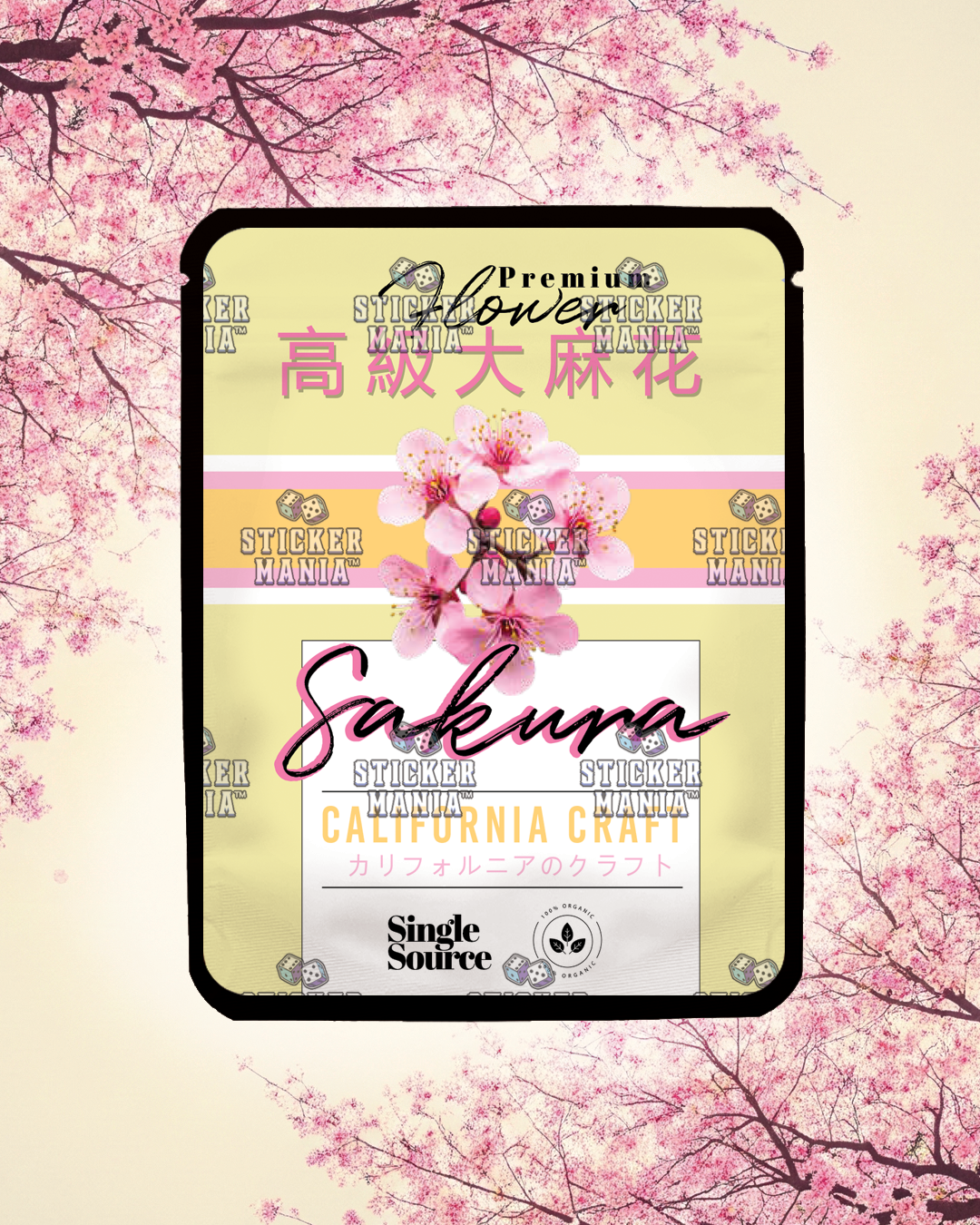 Sakura | Pre-Made Sticker Bag | 3.5g