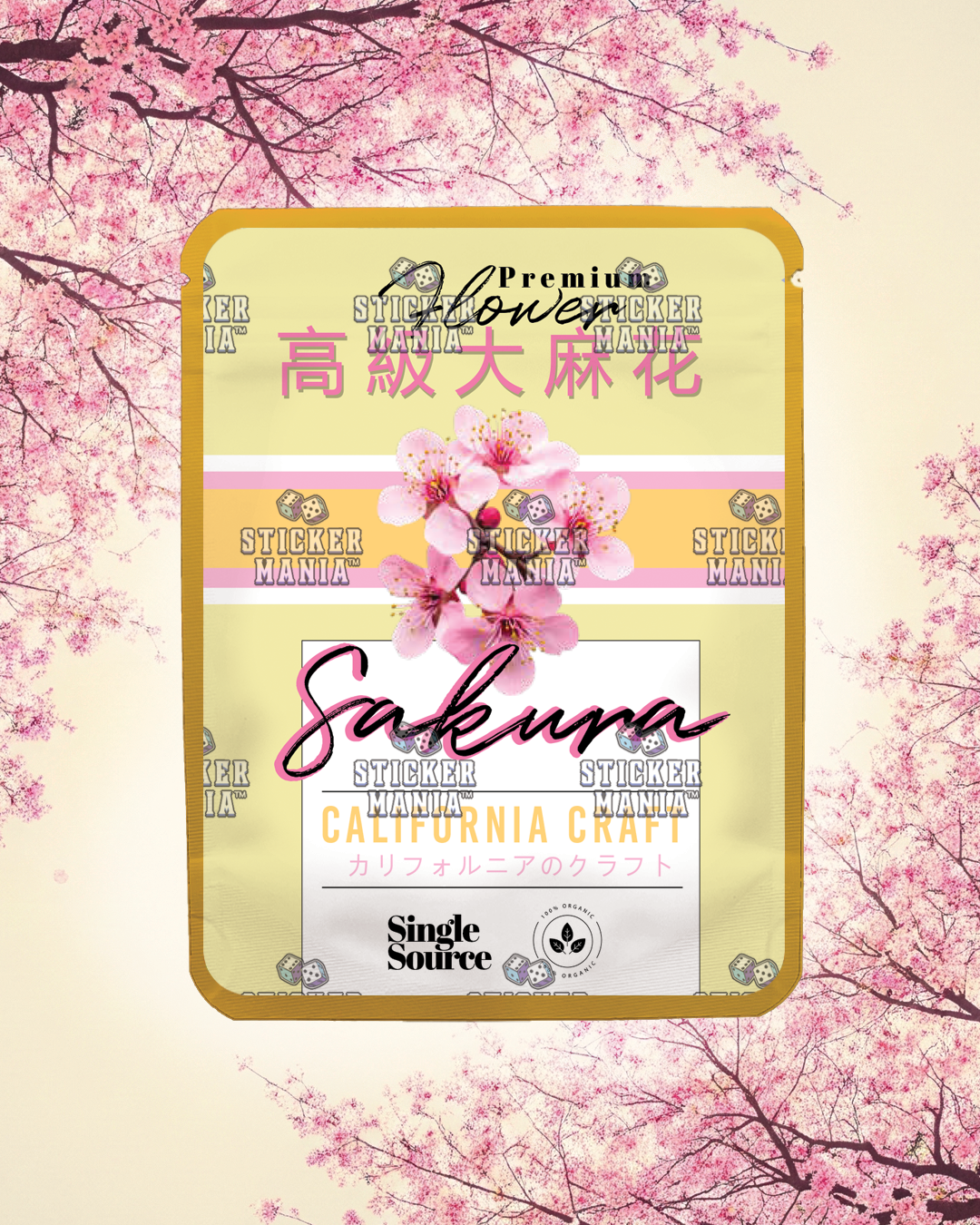 Sakura | Pre-Made Sticker Bag | 3.5g