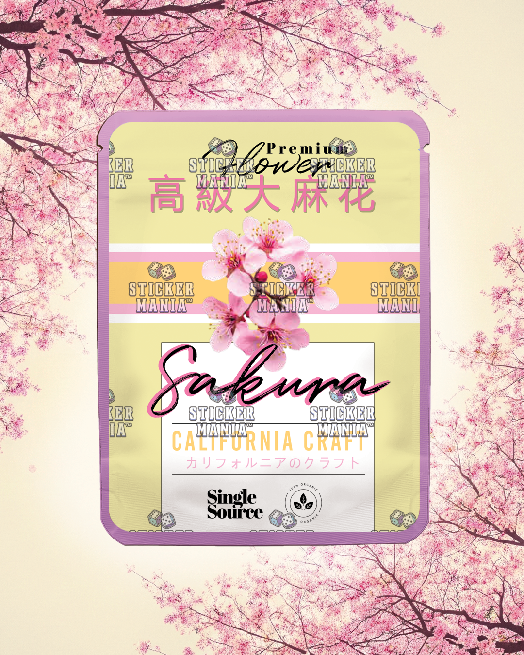 Sakura | Pre-Made Sticker Bag | 3.5g