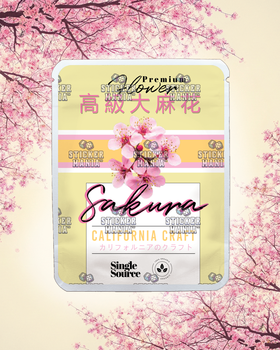 Sakura | Pre-Made Sticker Bag | 3.5g