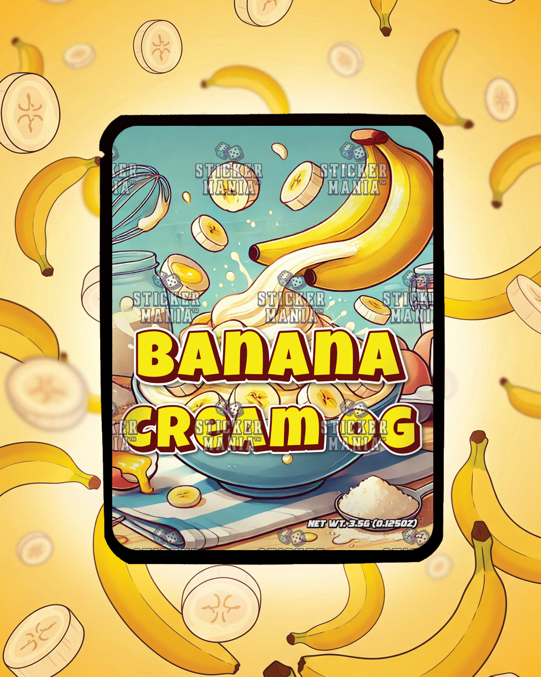 Banana Cream OG | Pre-Made Sticker Bag | 3.5g