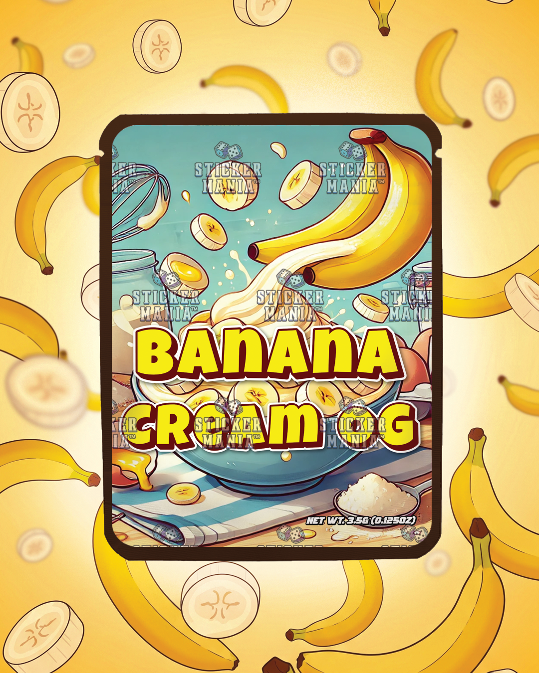 Banana Cream OG | Pre-Made Sticker Bag | 3.5g