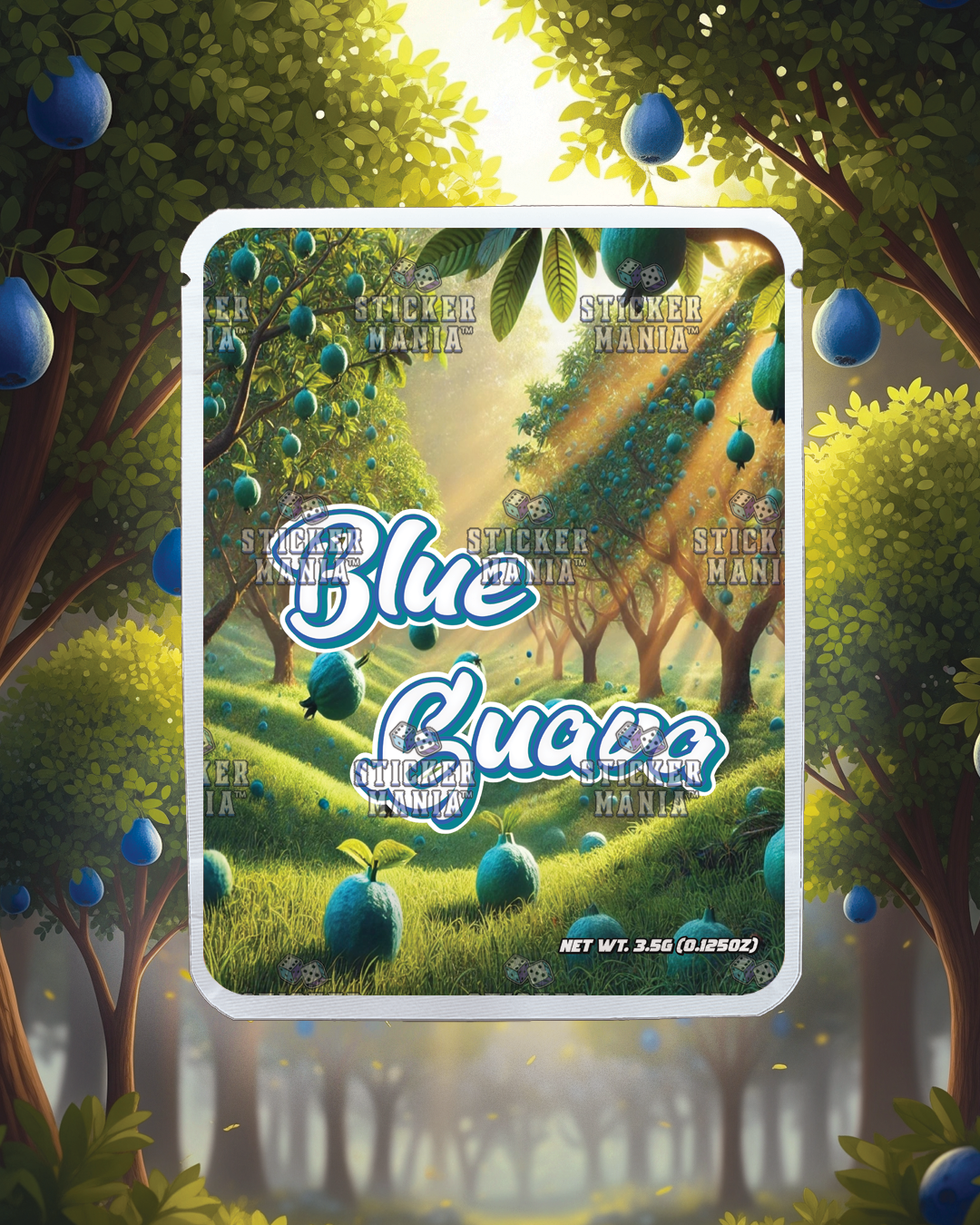 Blue Guava | Pre-Made Sticker Bag | 3.5g