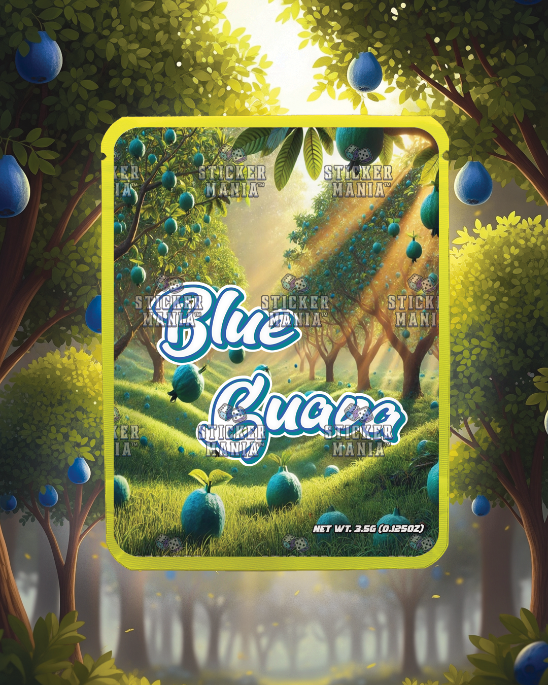 Blue Guava | Pre-Made Sticker Bag | 3.5g