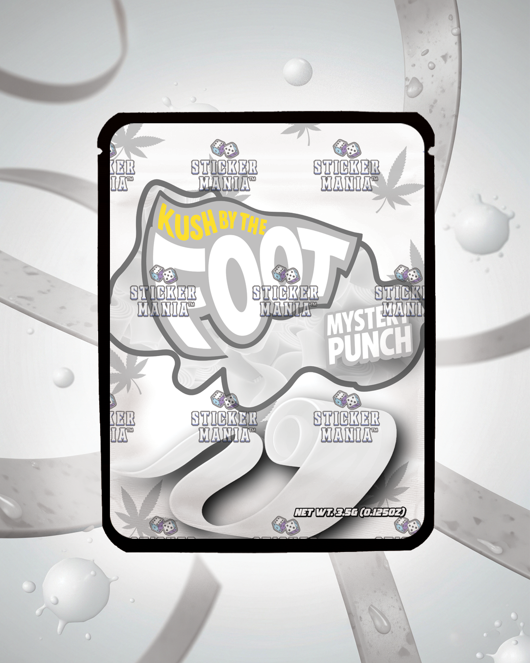 Kush By The Foot Mystery Punch | Pre-Made Sticker Bag | 3.5g
