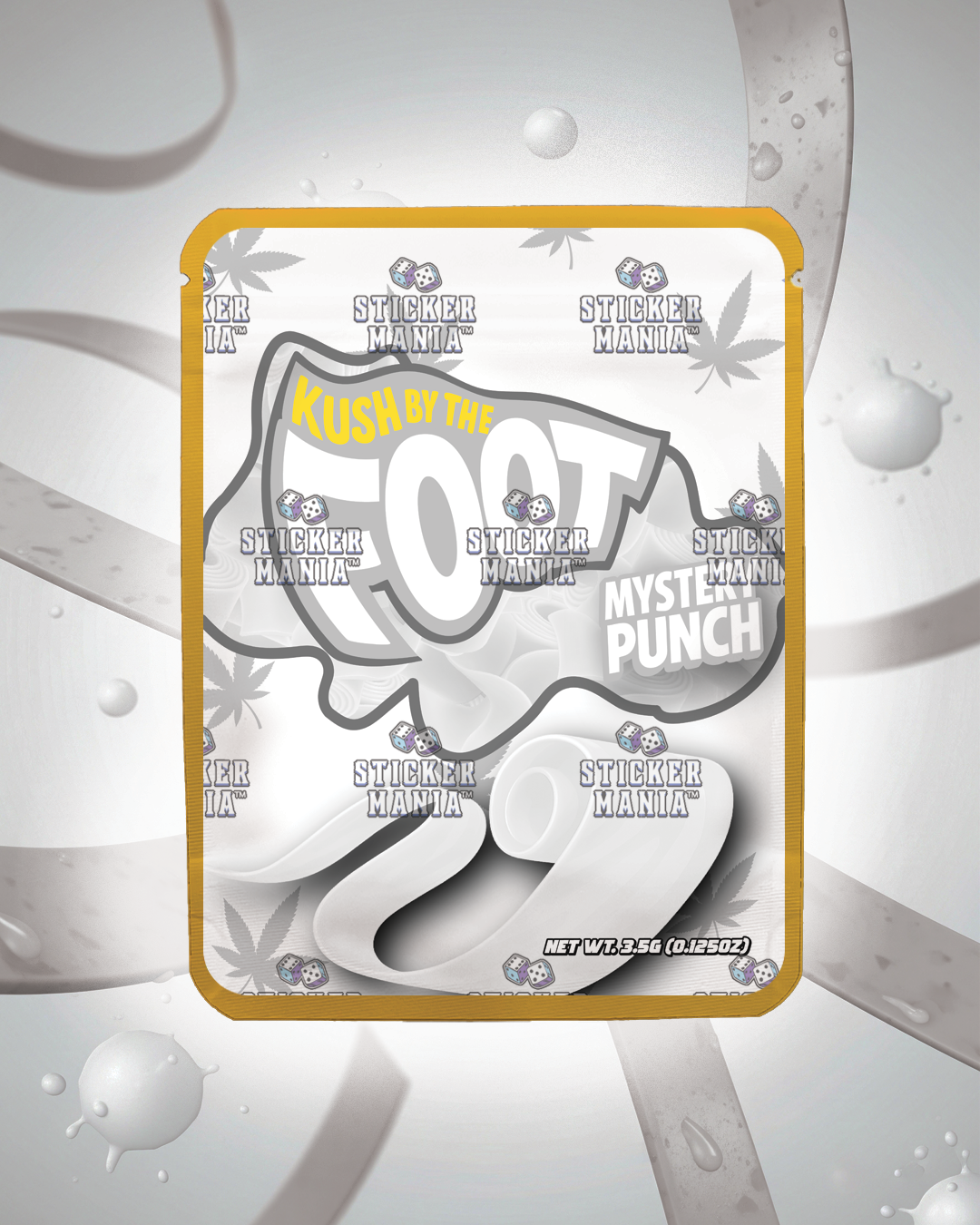 Kush By The Foot Mystery Punch | Pre-Made Sticker Bag | 3.5g