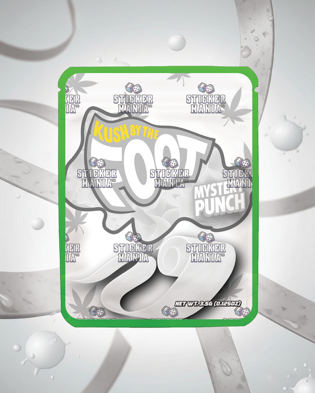 Kush By The Foot Mystery Punch | Pre-Made Sticker Bag | 3.5g