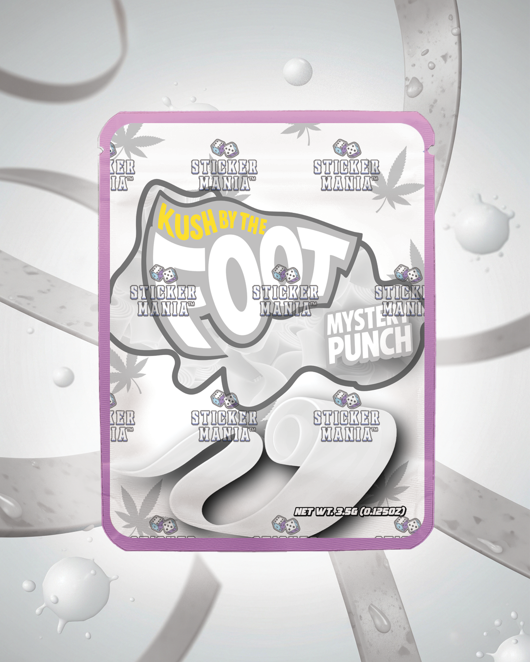 Kush By The Foot Mystery Punch | Pre-Made Sticker Bag | 3.5g