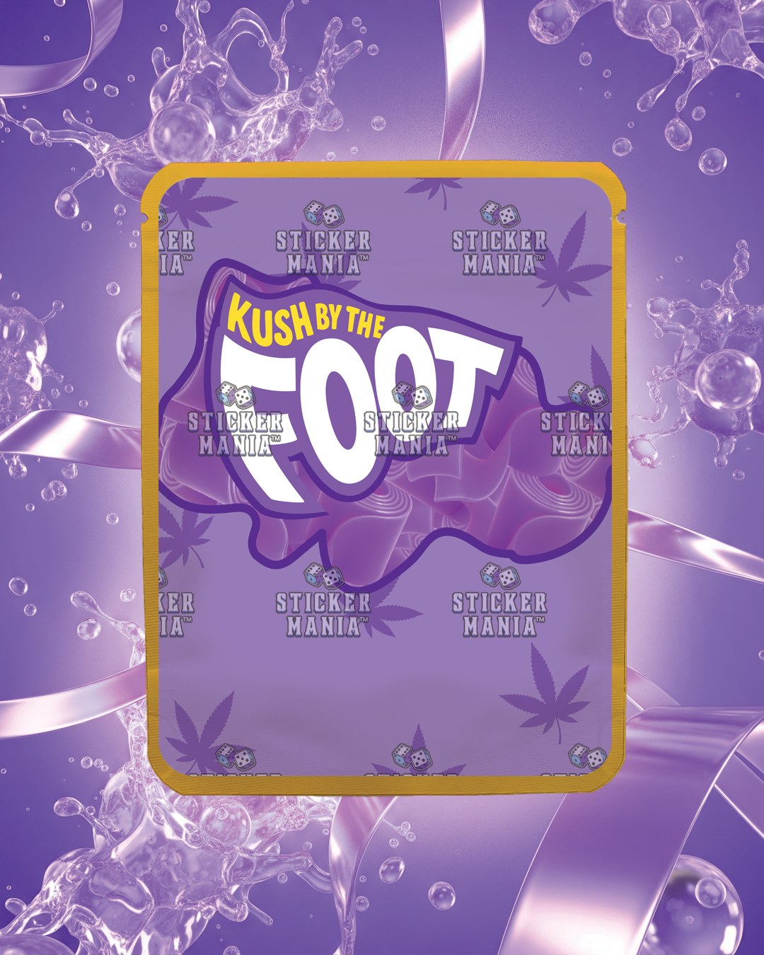 Kush By The Foot Purple Punch | Pre-Made Sticker Bag | 3.5g