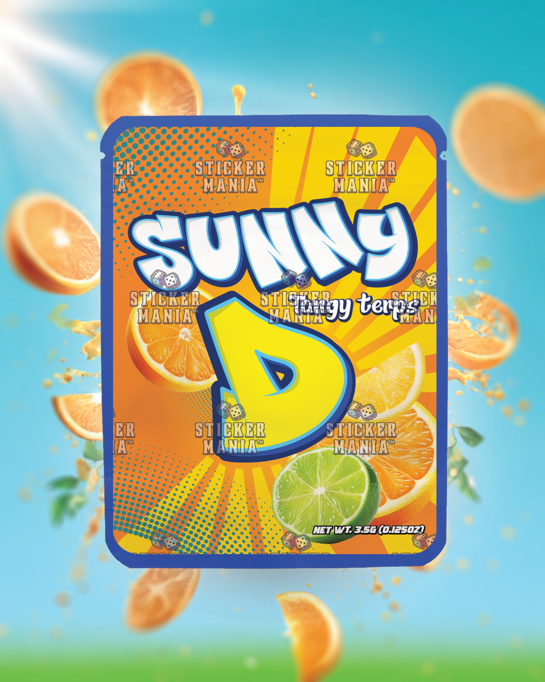 Sunny D | Pre-Made Sticker Bag | 3.5g