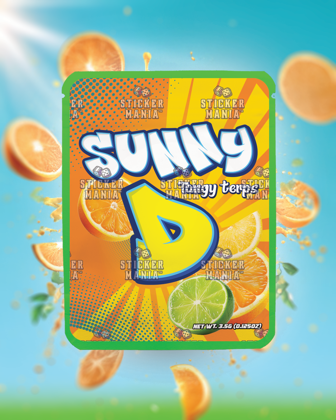 Sunny D | Pre-Made Sticker Bag | 3.5g