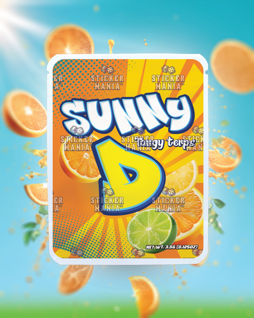 Sunny D | Pre-Made Sticker Bag | 3.5g