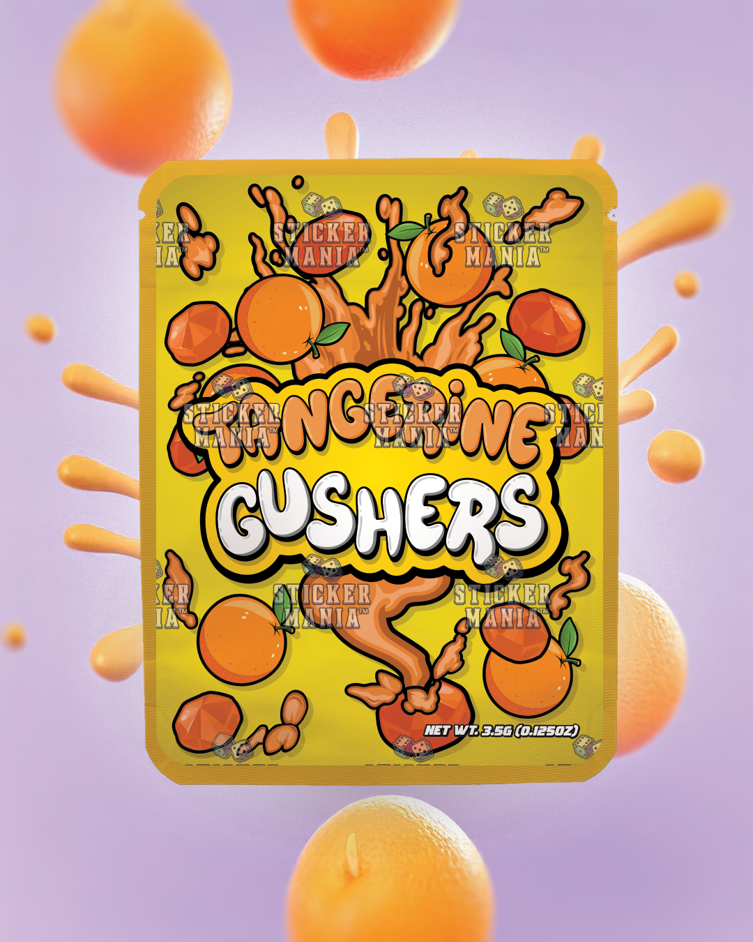 Tangerine Gushers | Pre-Made Sticker Bag | 3.5g